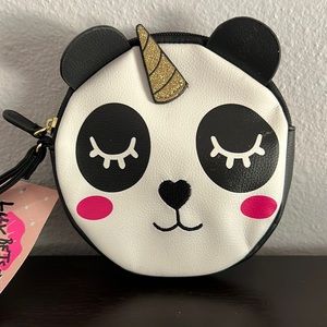 BETSEY JOHNSON UNICORN PANDA WRISTLET/COIN PURSE